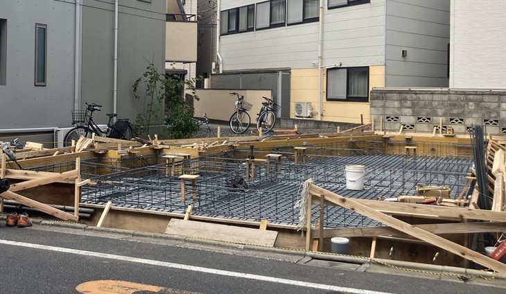 コトブキホームビルダー目黒区I 邸ベタ基礎工事